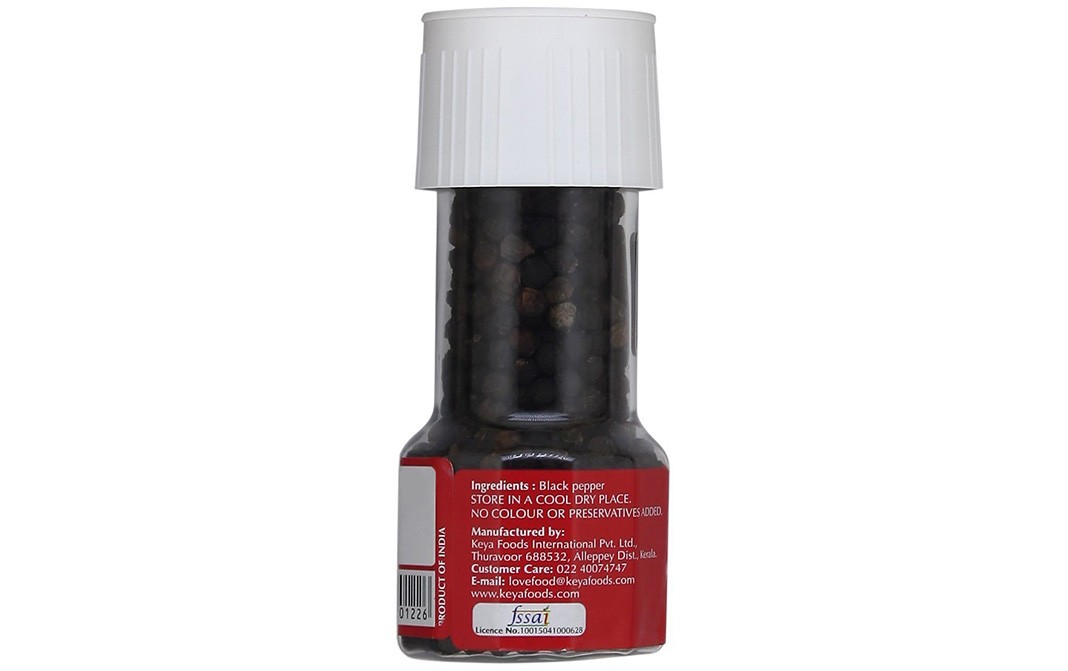 Keya Malabar Extra Black Pepper   Plastic Bottle  40 grams